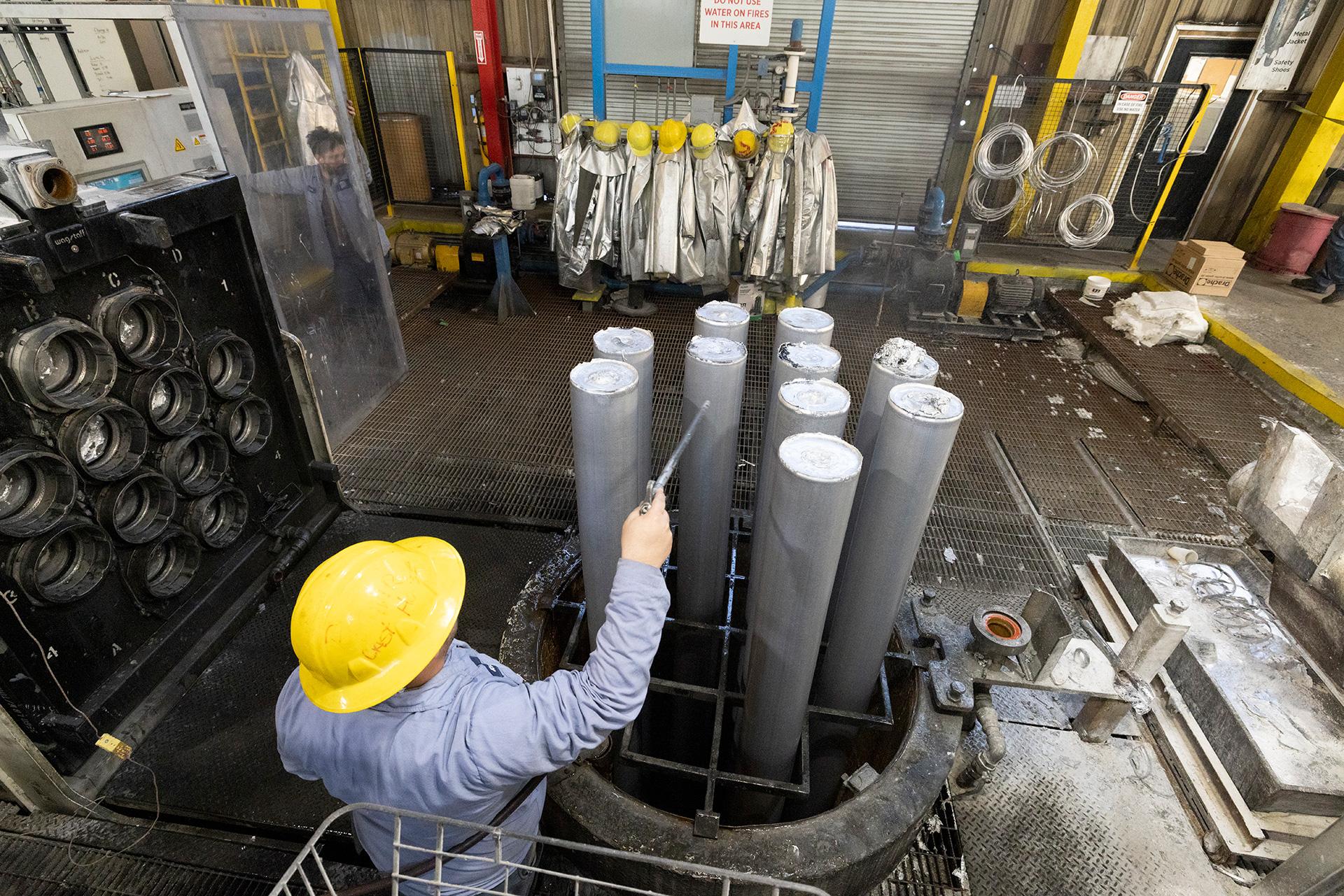 casting processes at MI Metals 